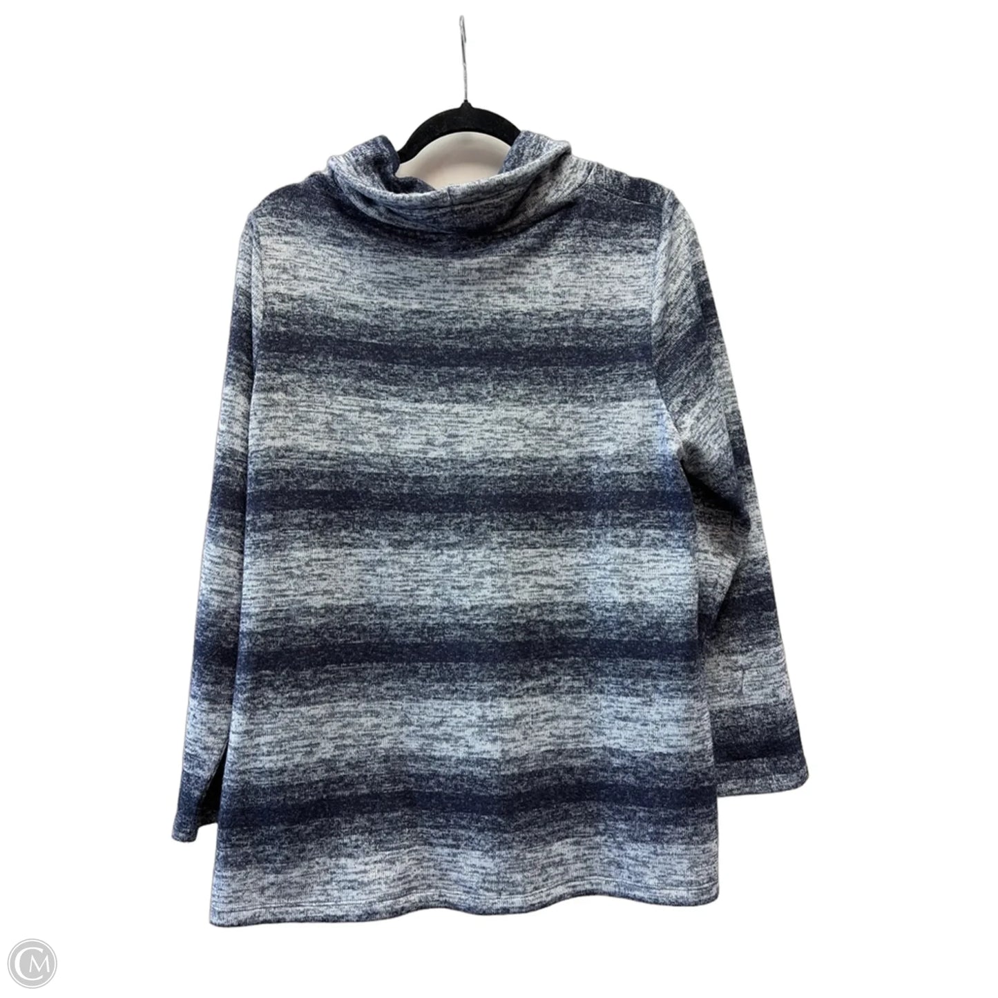 Sweatshirt Collar By Chicos In Blue, Size: L