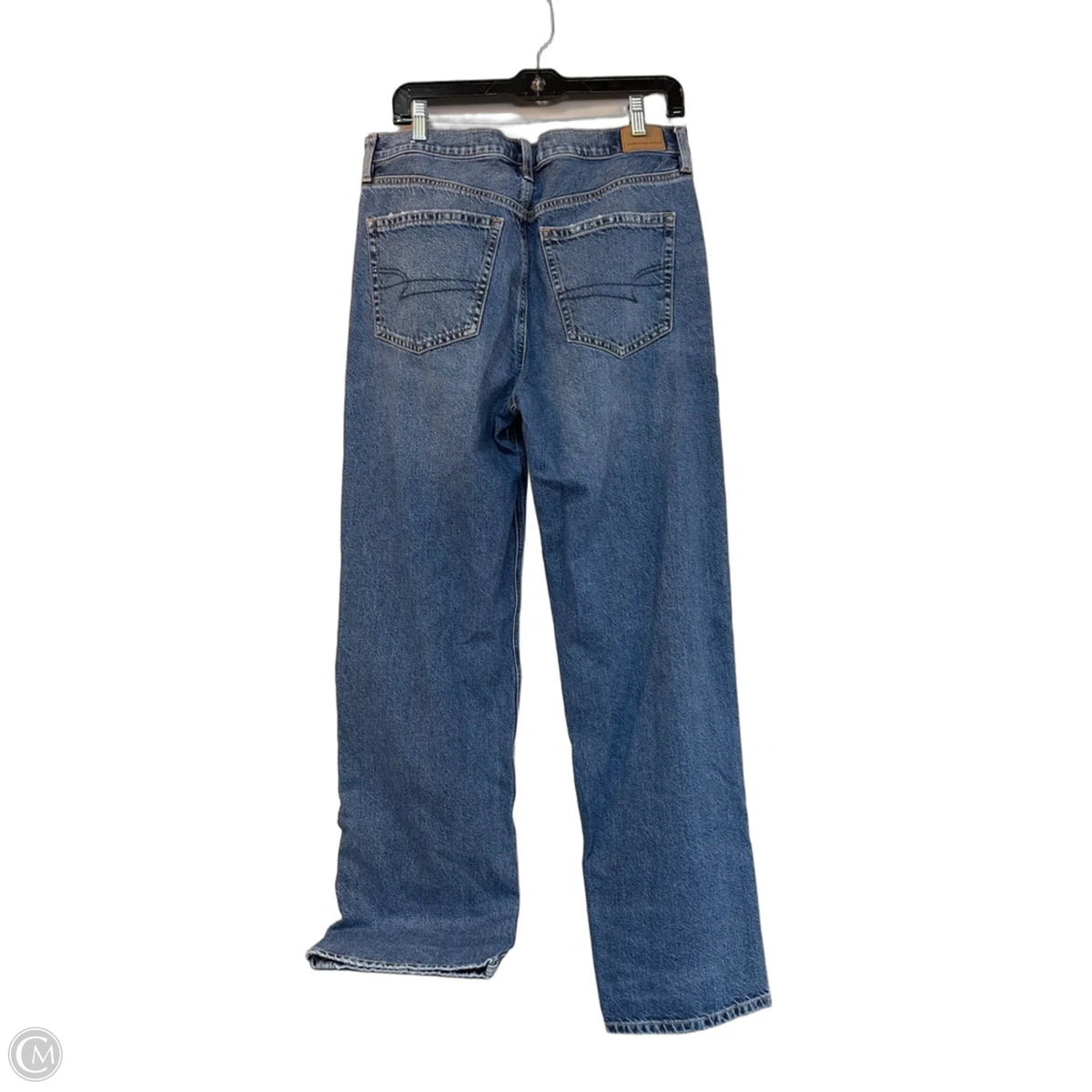 Jeans Straight By American Eagle In Blue Denim, Size: 8
