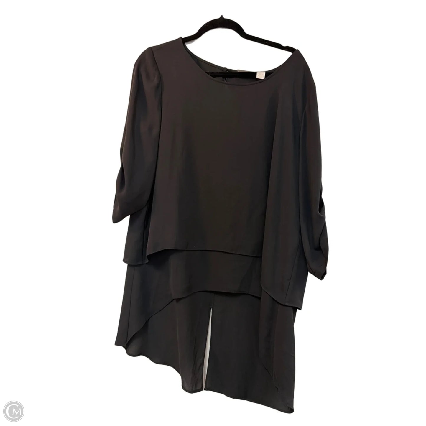 Blouse Long Sleeve By Chicos In Black, Size: L