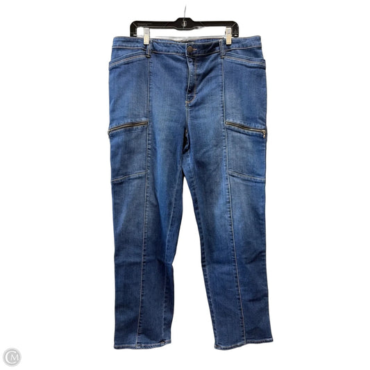 Jeans Skinny By Susan Graver In Blue Denim, Size: 18w