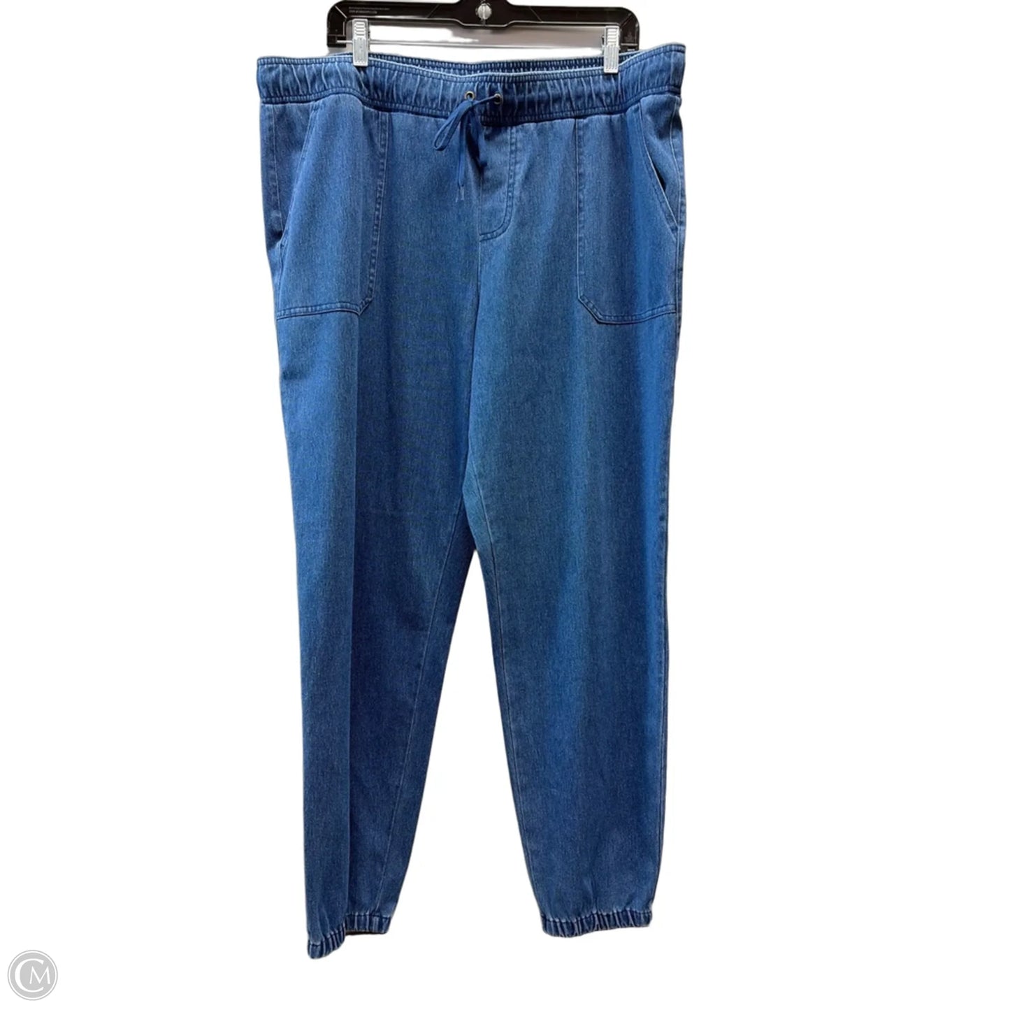 Pants Lounge By D&co. In Blue Denim, Size: Xl