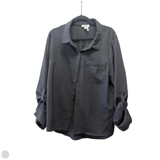 Blouse Long Sleeve By Dkny In Black, Size: Xl