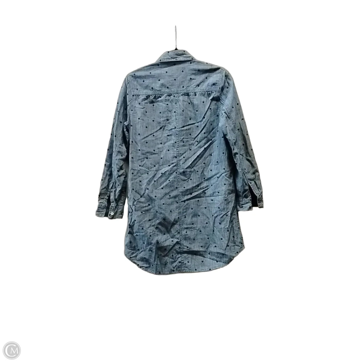 Top Long Sleeve By Gap In Blue Denim, Size: M
