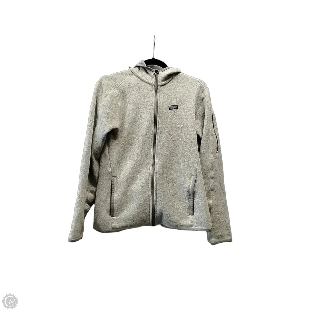 Athletic Jacket By Patagonia In Grey, Size: S