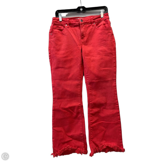 Jeans Flared By River Island In Red, Size: 6