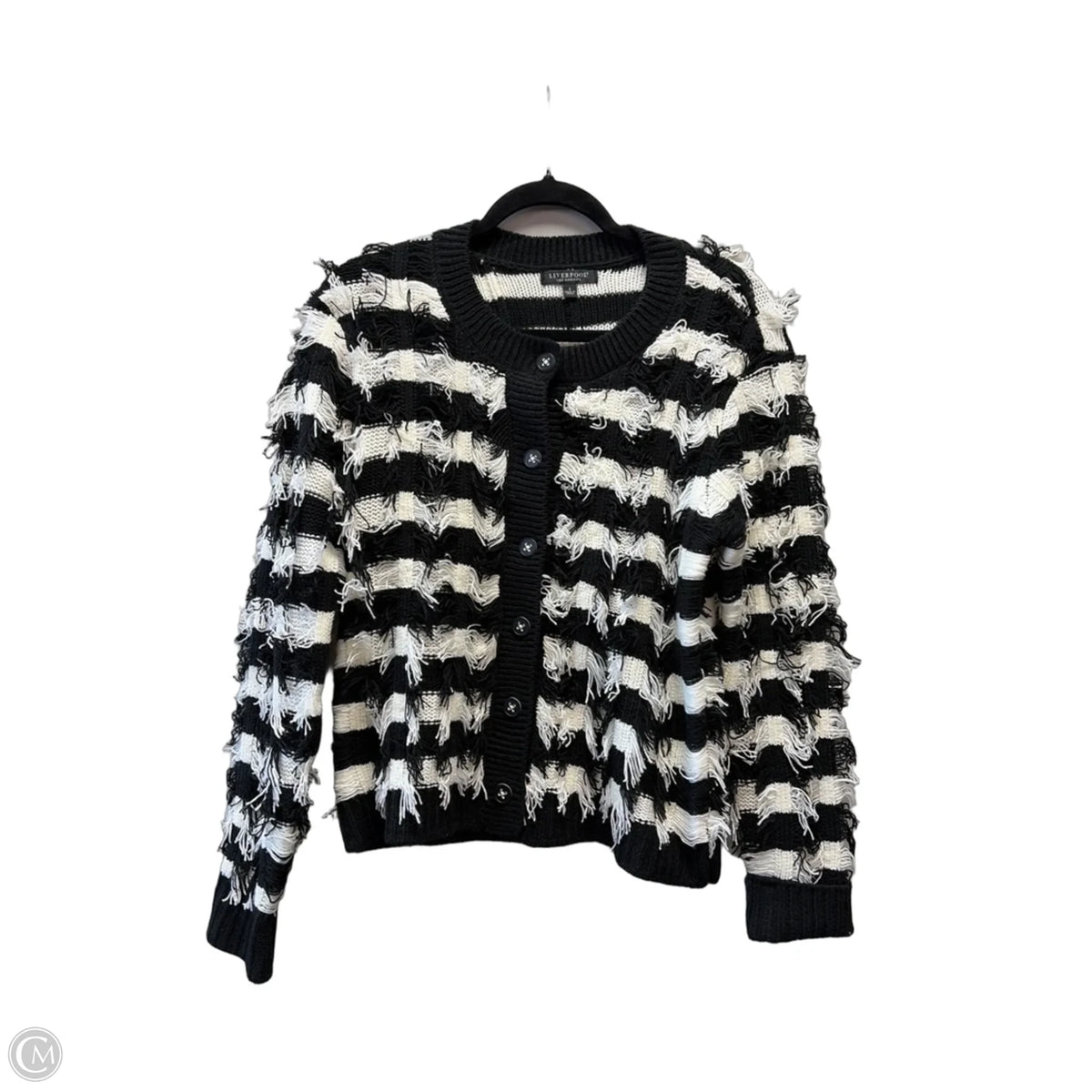 Cardigan By Liverpool In Striped Pattern, Size: S
