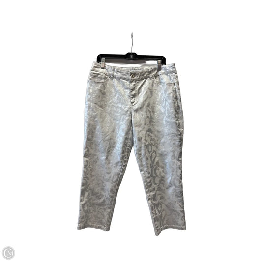 Jeans Skinny By Chicos In Silver, Size: 10