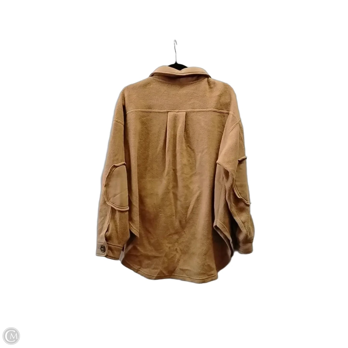 Jacket Shirt By Zenana In Brown, Size: Medium