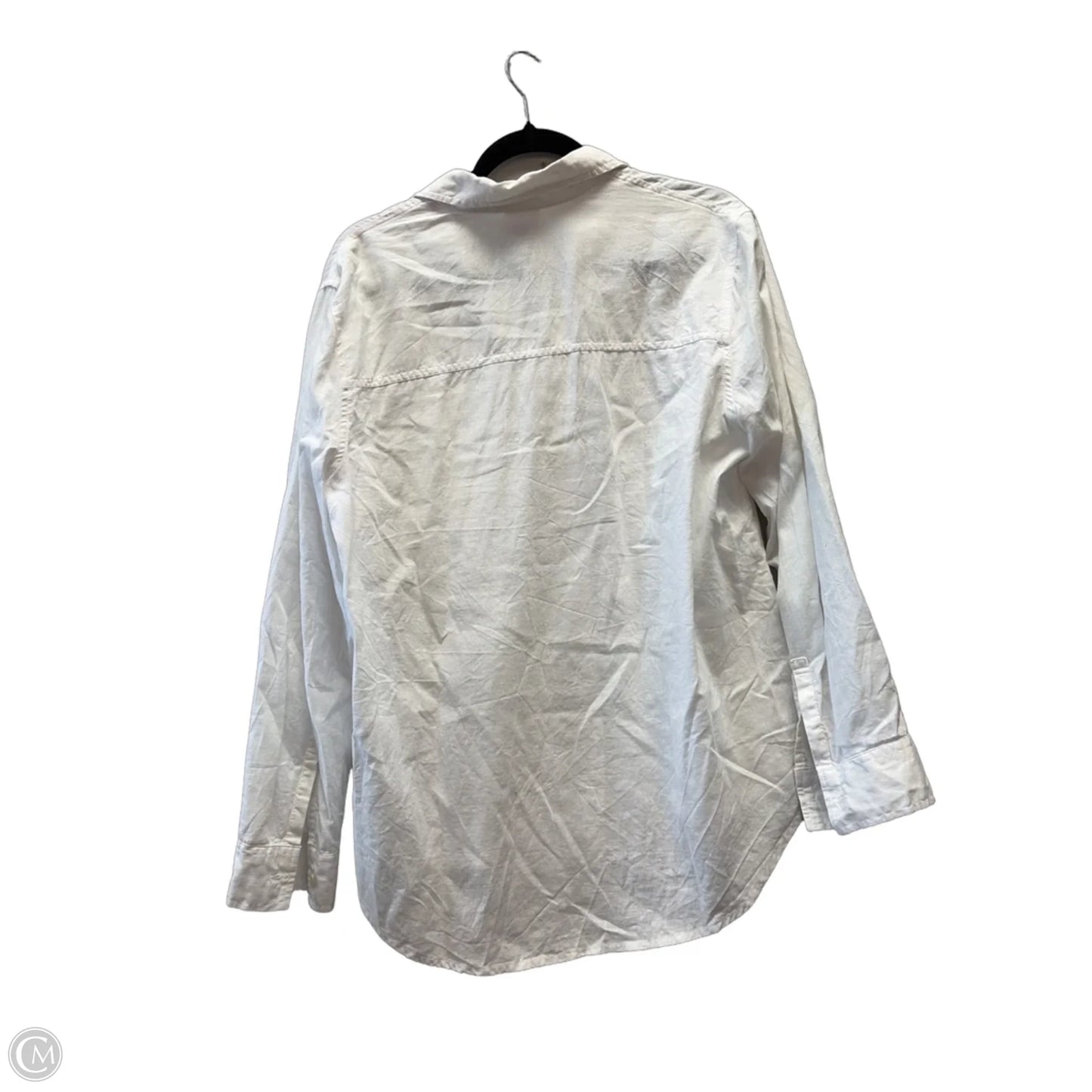 Top Long Sleeve By Gap In White, Size: L