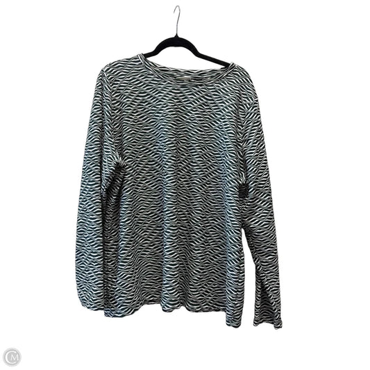 Top Long Sleeve By Ava & Viv In Striped Pattern, Size: 2x