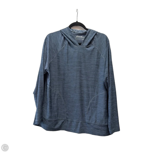 Athletic Sweatshirt Hoodie By Eddie Bauer In Grey, Size: L