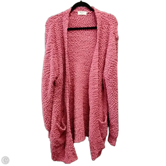 Cardigan By Zenana In Pink, Size: Xl