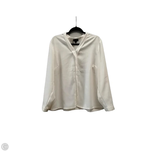 Blouse Long Sleeve By J. Jill In White, Size: Xl
