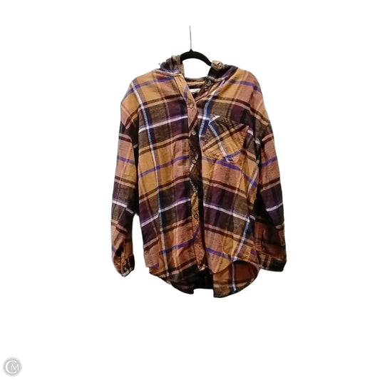 Jacket Shirt By Maurices In Plaid Pattern, Size: 1x