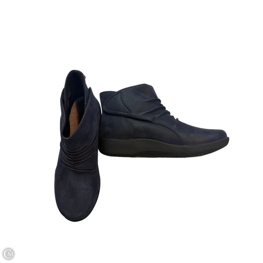 Boots Ankle Flats By Clarks In Blue, Size: 7