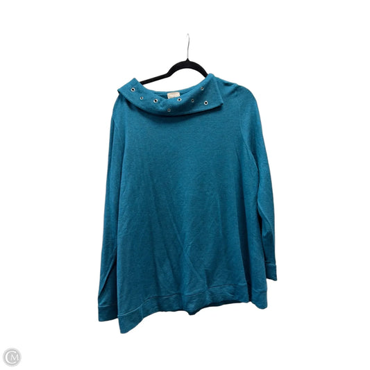 Top Long Sleeve By Chicos In Blue, Size: Xl