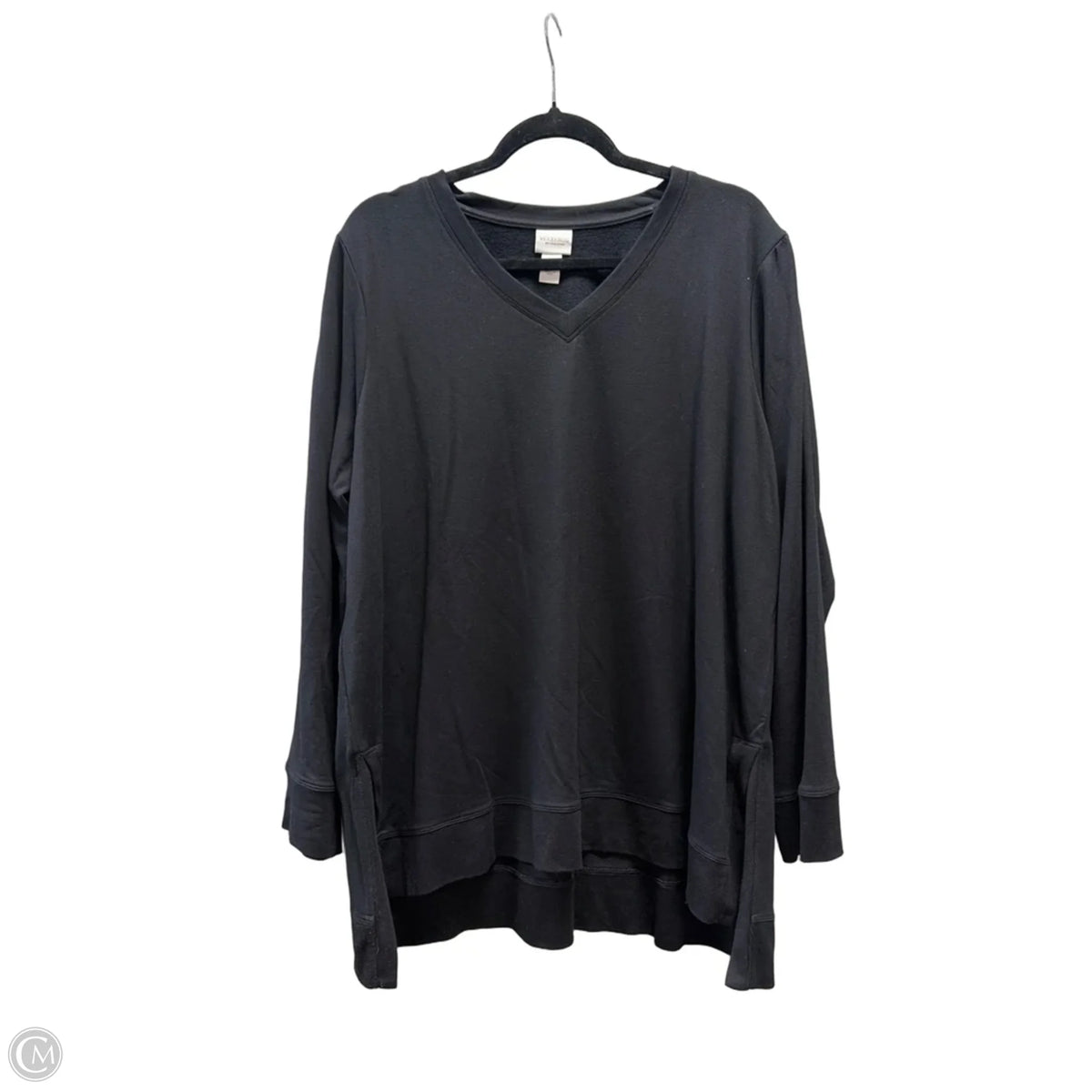 Top Long Sleeve Basic By Chicos In Black, Size: Xl