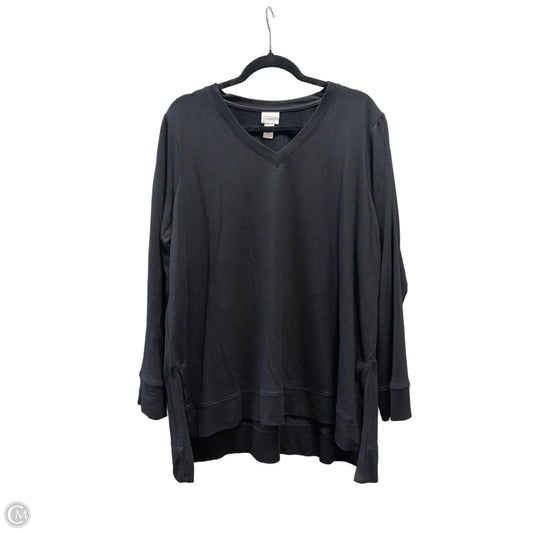 Top Long Sleeve Basic By Chicos In Black, Size: Xl