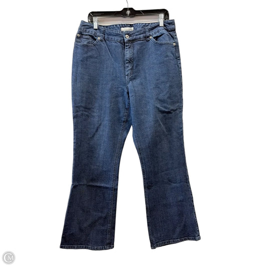Jeans Straight By Chicos In Blue Denim, Size: 14