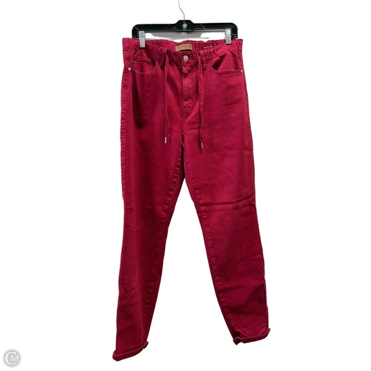 Jeans Skinny By Judy Blue In Red, Size: 12