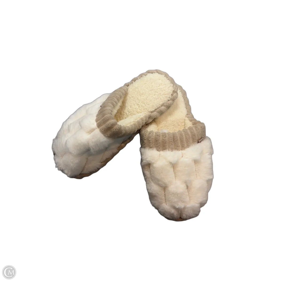 Slippers By Clothes Mentor In White, Size: 10