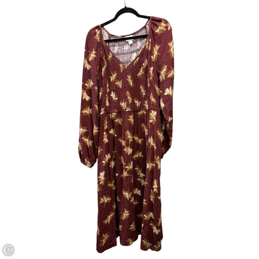 Dress Casual Maxi By Ava & Viv In Red, Size: 1x