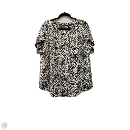 Blouse Short Sleeve By Buffalo David Bitton In Animal Print, Size: Xl