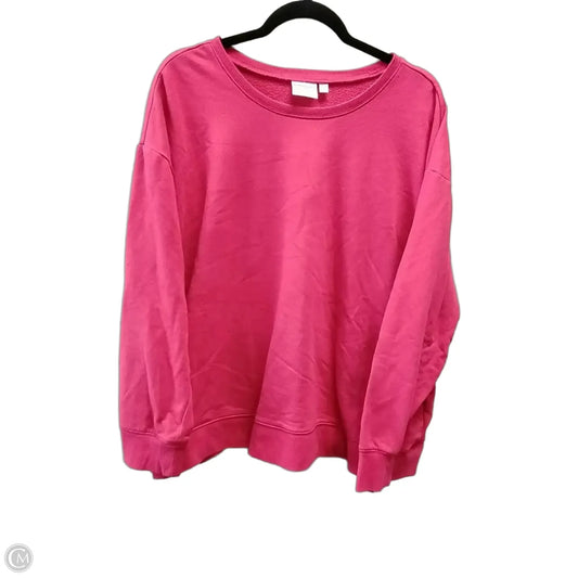 Sweatshirt Crewneck By Torrid In Pink, Size: 1x