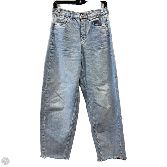 Jeans Wide Leg By Zara In Blue Denim, Size: 4