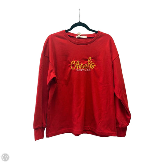 Sweatshirt Crewneck By Southern Grace In Red, Size: M