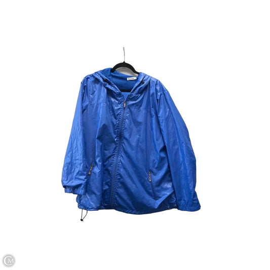 Jacket Windbreaker By Clothes Mentor In Blue, Size: Xxl