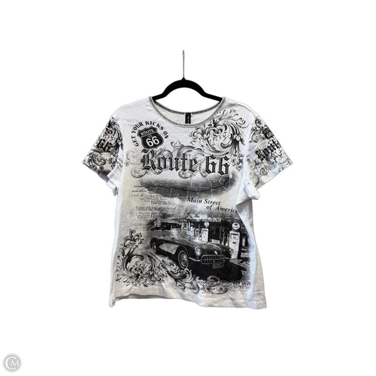 Top Short Sleeve By Clothes Mentor In White, Size: L