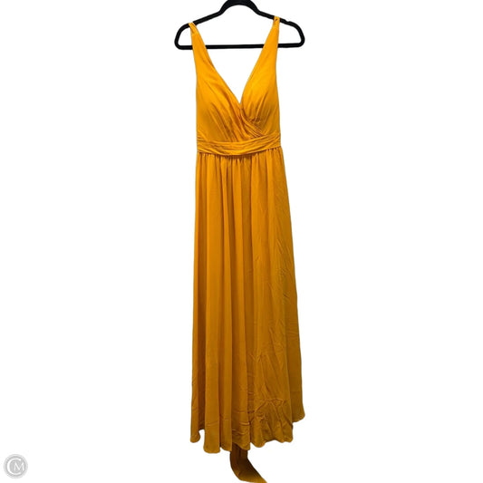 Dress Party Long By Azazie In Yellow, Size: 10