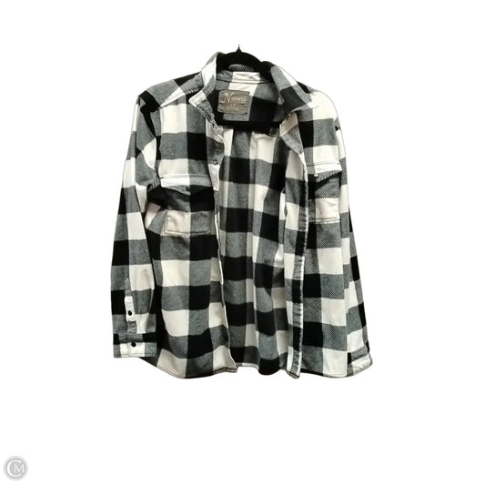 Jacket Shirt By Natural Reflections In Plaid Pattern, Size: L