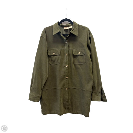 Jacket Shirt By Crossroads In Green, Size: L