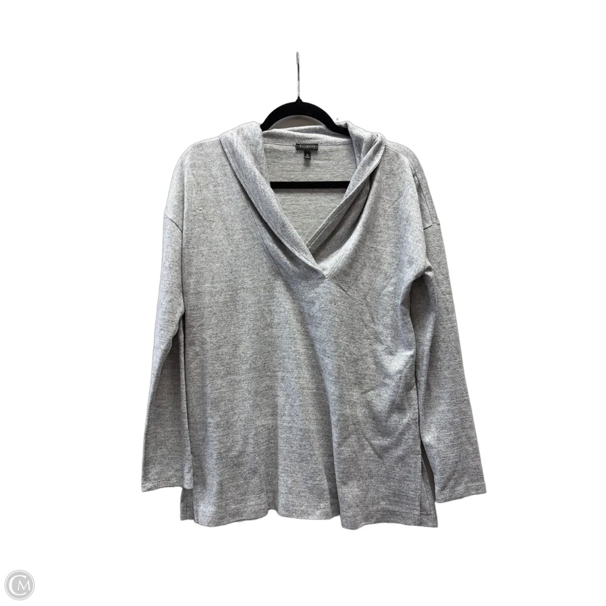 Sweatshirt Collar By Talbots In Grey, Size: M