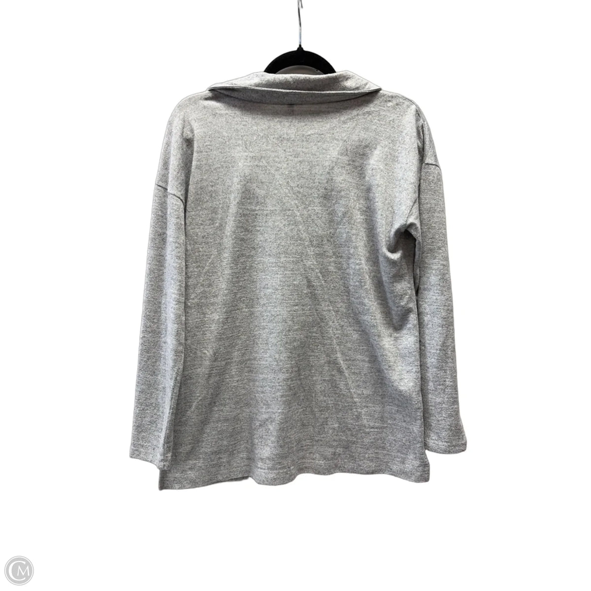 Sweatshirt Collar By Talbots In Grey, Size: M