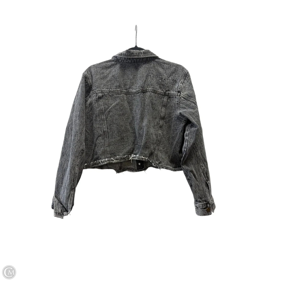 Jacket Denim By Clothes Mentor In Black, Size: S