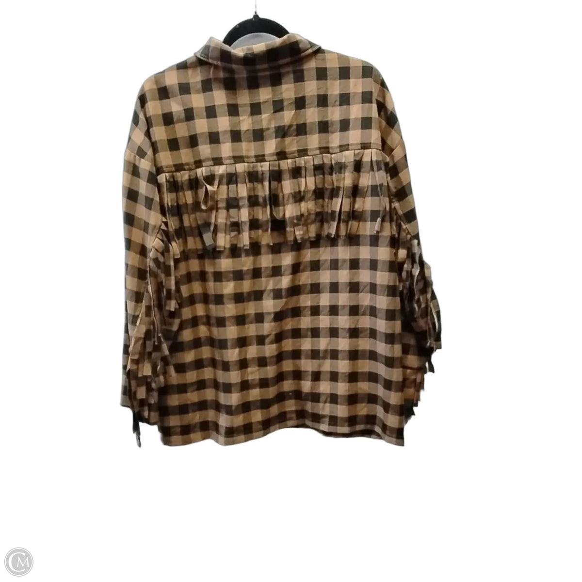 Top Long Sleeve By Jodifl In Plaid Pattern, Size: M