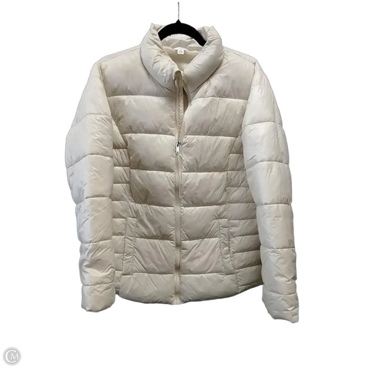 Coat Puffer & Quilted By Time And Tru In White, Size: M