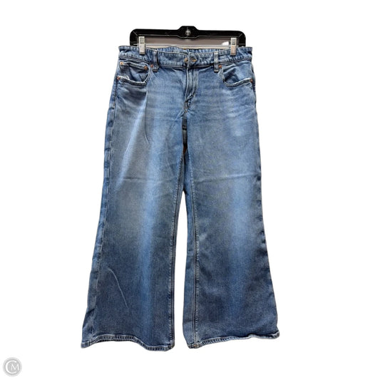 Jeans Flared By American Eagle In Blue Denim, Size: 8