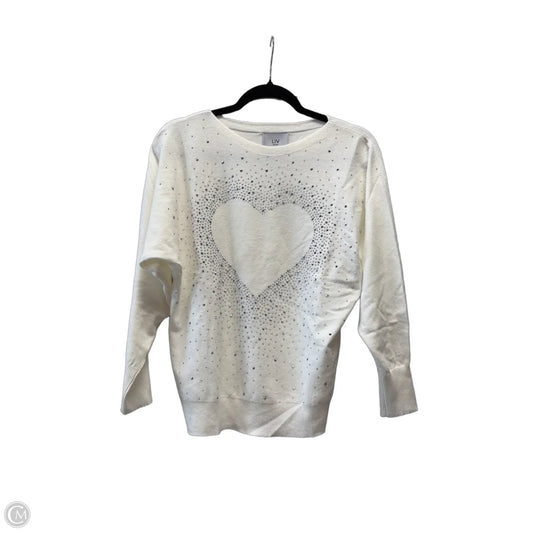Sweater By Liv Los Angeles In White, Size: M