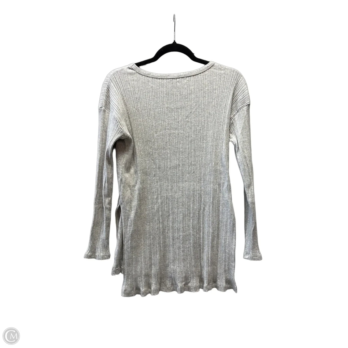 Top Long Sleeve By Bibi In Grey, Size: M