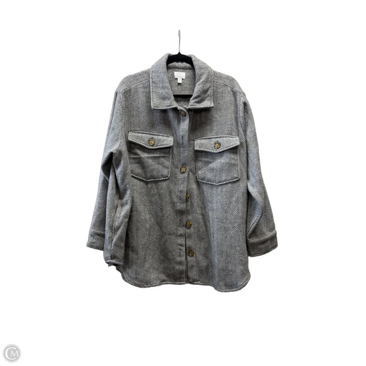 Jacket Shirt By Time And Tru In Grey, Size: Xl