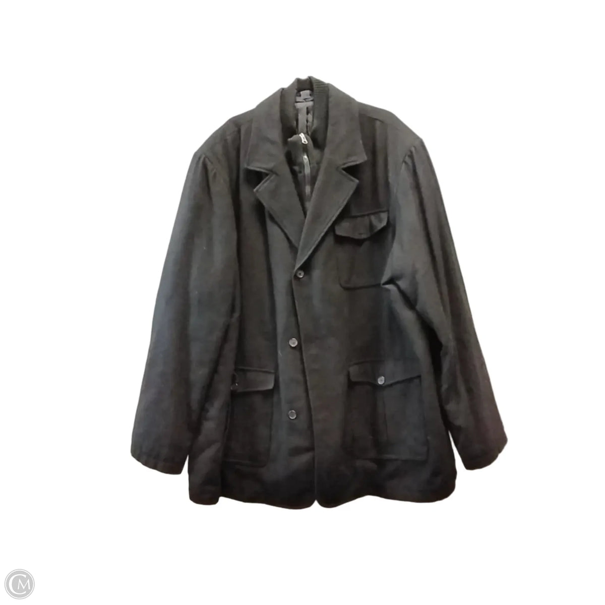 Coat Peacoat By Clothes Mentor In Black, Size: 3x