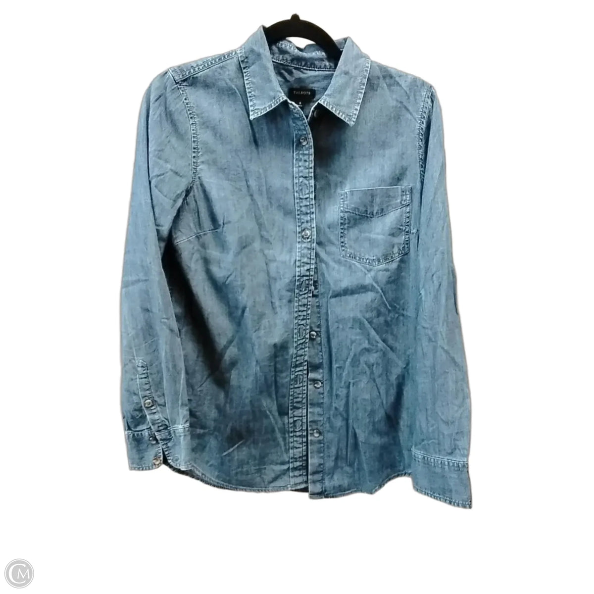 Top Long Sleeve By Talbots In Blue, Size: S