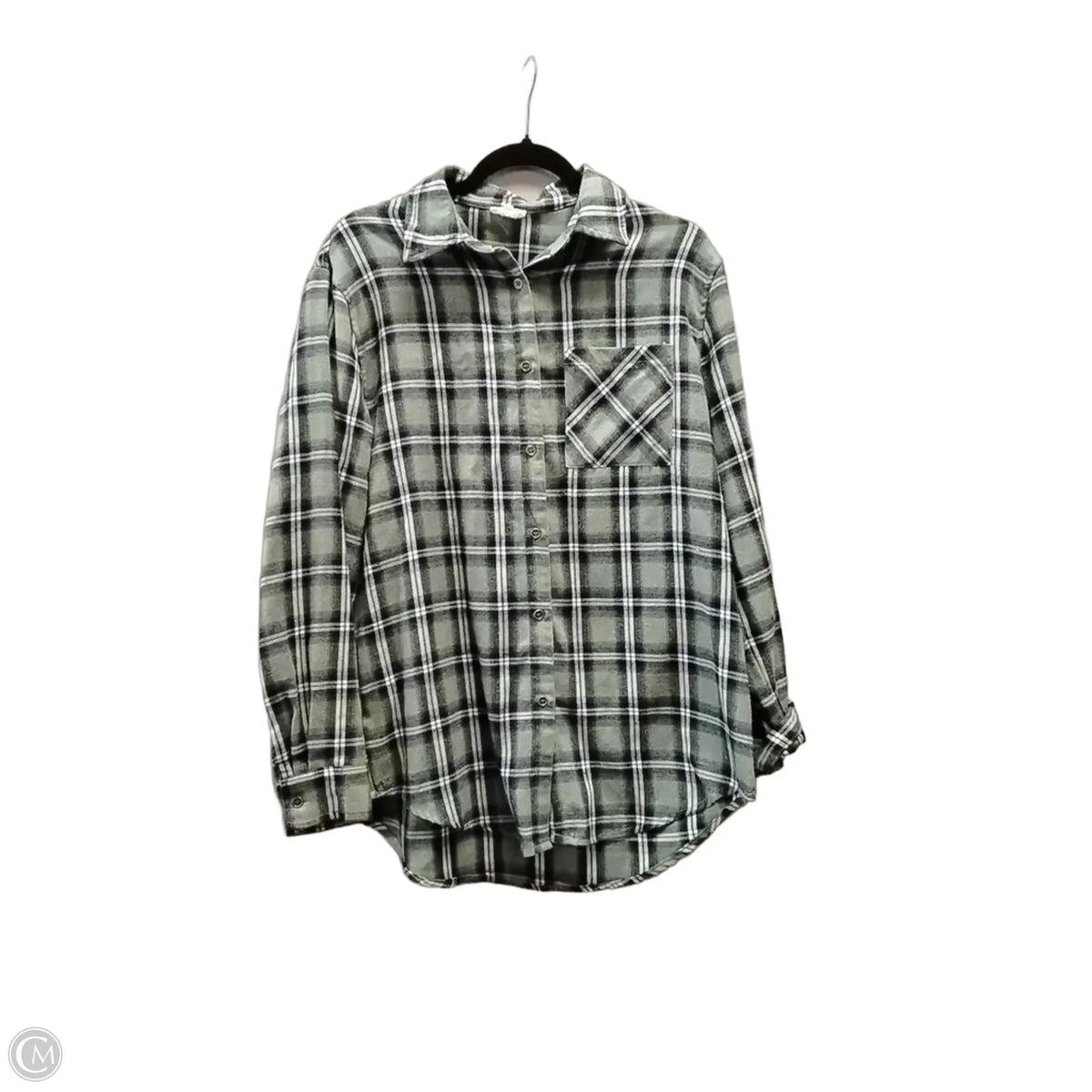 Top Long Sleeve By La Miel In Plaid Pattern, Size: S