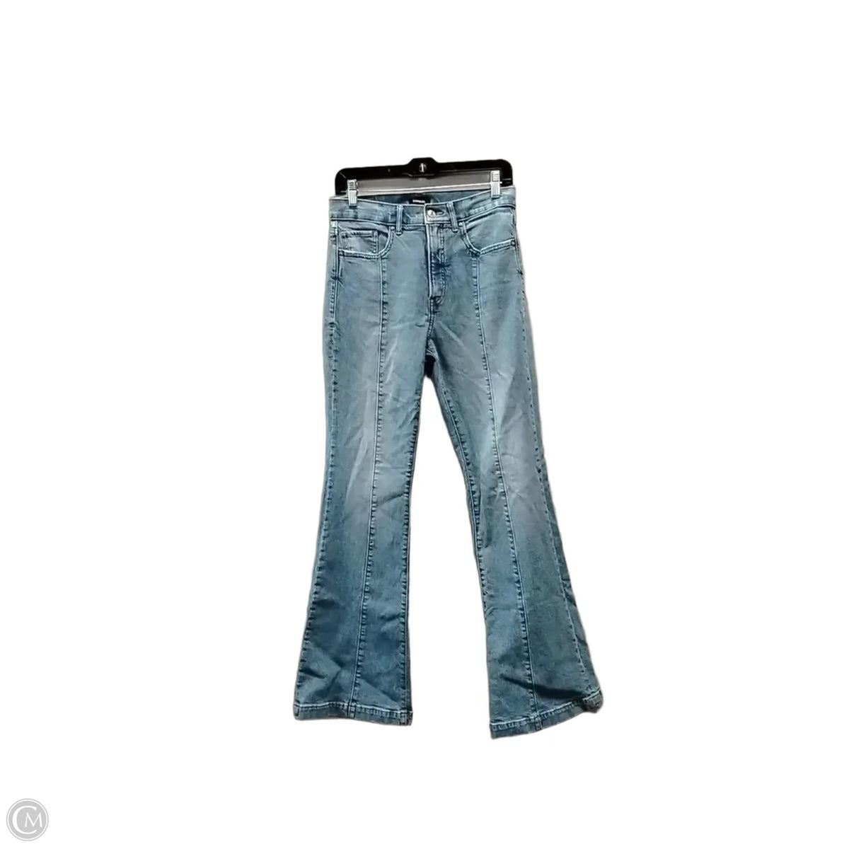 Jeans Flared By Express In Blue Denim, Size: 4