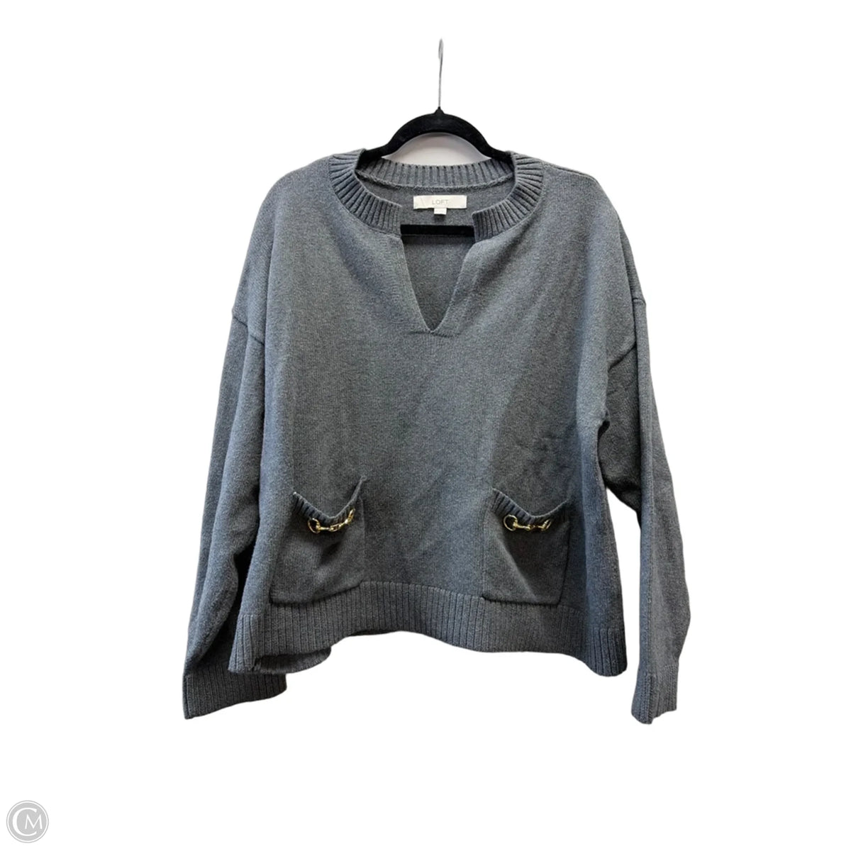 Sweater By Loft In Grey, Size: Xl