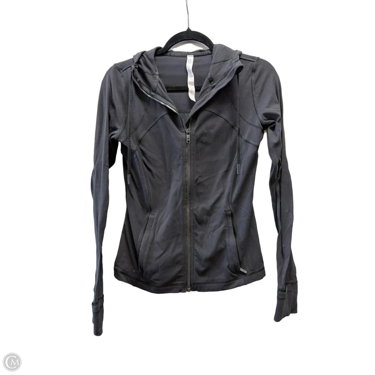 Athletic Jacket By Lululemon In Black, Size: 8